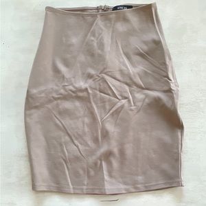Tan pencil skirt